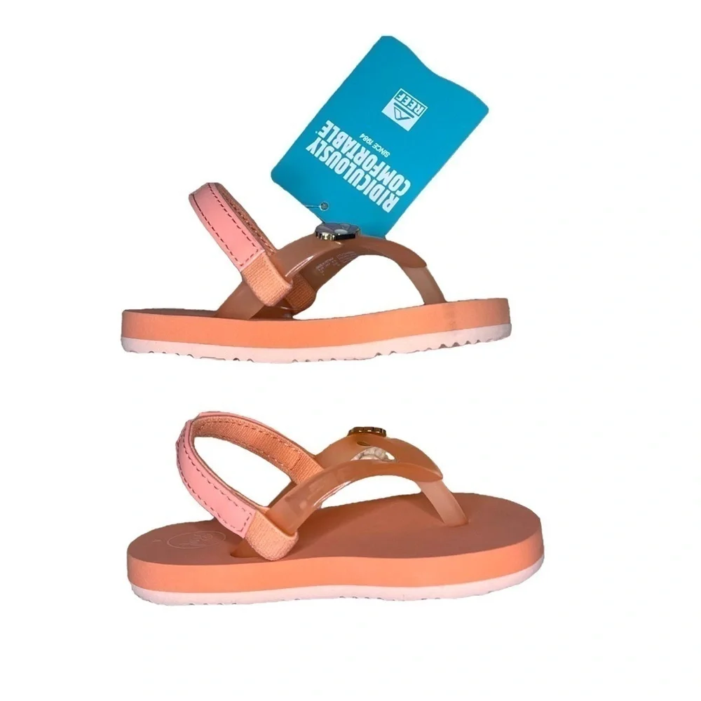 Reef Kids Little Charming Peach Sandals US Baby 4 NWT